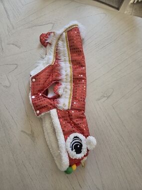Leifide Lion Dance Chinese New Year Dog Costume with Sequins